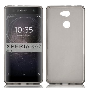 CUSTODIA per SONY XPERIA XA2 ULTRA IN GEL TPU SILICONE COLORE NERO TRASPARENTE