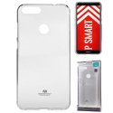 CUSTODIA per HUAWEI P SMART, ENJOY 7S IN GEL TPU SILICONE TRASPARENTE ALTA QUALITA' MERCURY BLISTER