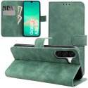 CUSTODIA per SAMSUNG GALAXY A26 (5G) FLIP ORIZZONTALE IN ECOPELLE COLORE VERDE CON INTERNO IN TPU E CHIUSURA MAGNETICA