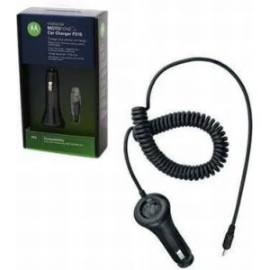 CARICATORE AUTO per MOTOROLA D160, D520 - CAVO A SPIRALE COLORE NERO P315 MOTOROLA ORIGINALE IN BLISTER SEGUE COMPATIBILITA'..