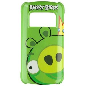 CUSTODIA BACK RIGIDA ORIGINALE CC-5002 per NOKIA C6-01 COLORE VERDE CON FANTASIA ANGRY BIRDS BLISTER