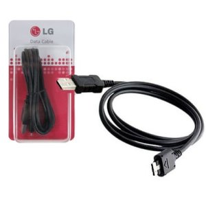 CAVO USB ORIGINALE LG DK-80G SERIE KG800 per GB110, MX800, KG250, U250, U310 - COLORE NERO BLISTER SEGUE COMPATIBILITA'..