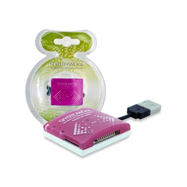 LETTORE DI MEMORIE MINI SMALL UNIVERSALE USB 2.0, COLORE ROSA
