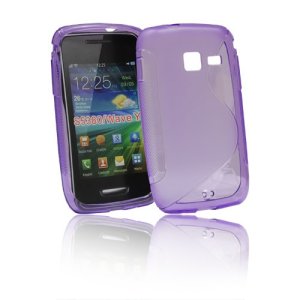 CUSTODIA GEL TPU SILICONE DOUBLE per SAMSUNG S5380 WAVE Y, WAVE 538 COLORE VIOLA