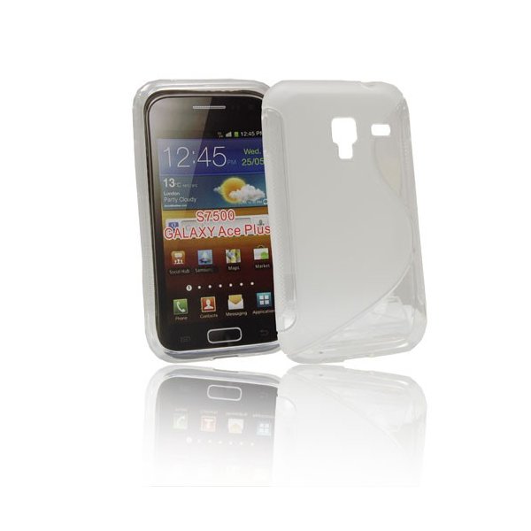 CUSTODIA GEL TPU SILICONE DOUBLE per SAMSUNG S7500 Galaxy Ace Plus COLORE BIANCO
