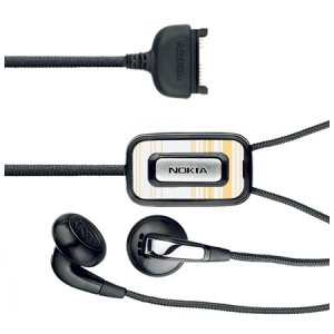 AURICOLARE STEREO per NOKIA 3100, 7210, N70, N90, N93 - COLORE NERO ORIGINALE NOKIA HS-31 BLISTER SEGUE COMPATIBILITA'..