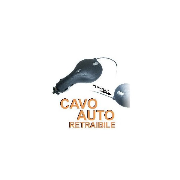 CARICATORE AUTO RETRAIBILE CON CONNETTORE MINI USB (CAR00.V3)