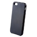 CUSTODIA GEL TPU SILICONE SEMI-RIGIDA per APPLE IPHONE 5, 5S COLORE NERO SATINATO