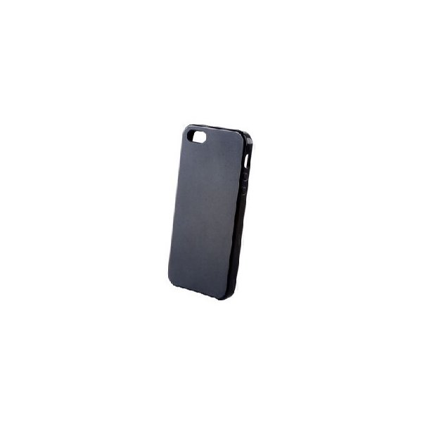 CUSTODIA GEL TPU SILICONE SEMI-RIGIDA per APPLE IPHONE 5, 5S COLORE NERO SATINATO
