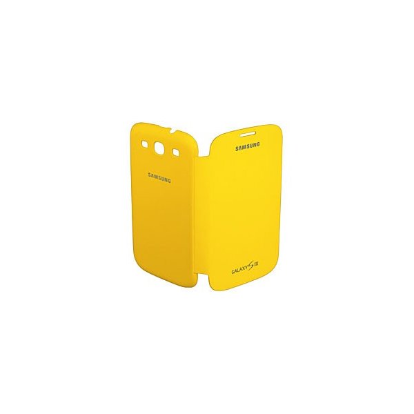CUSTODIA FLIP ORIGINALE SAMSUNG EFC-1G6FYECSTD COLORE GIALLO per I9300 GALAXY S3, I9305 GALAXY S3 LTE 4G BLISTER