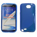 CUSTODIA GEL TPU SILICONE DOUBLE per SAMSUNG N7100 NOTE2, N7105 COLORE BLU