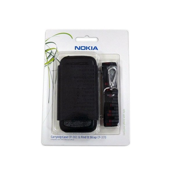 CUSTODIA ORIGINALE CP-361 per NOKIA 5800 XpressMusic, 5800 Navigation Edition COLORE NERO BLISTER SEGUE COMPATIBILITA'..