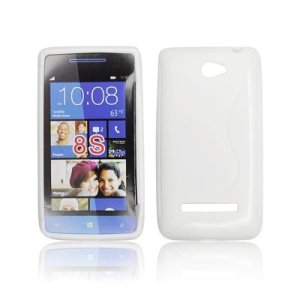 CUSTODIA GEL TPU SILICONE DOUBLE per HTC 8S A620E COLORE BIANCO