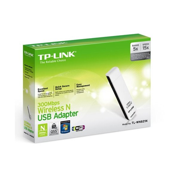 SCHEDA DI RETE WIRELESS N 300 Mbps USB COLORE BIANCO TL-WN821N TP-LINK