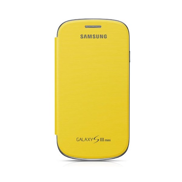 CUSTODIA FLIP ORIGINALE SAMSUNG EFC-1M7FYEGSTD COLORE GIALLO per I8190 GALAXY S3 MINI BLISTER