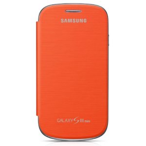 CUSTODIA FLIP ORIGINALE SAMSUNG EFC-1M7FOEGSTD COLORE ARANCIONE per I8190 GALAXY S3 MINI BLISTER